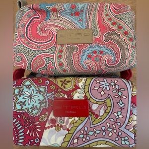 Etro Vintage Unisex Paisley Small Bag Pouch x2